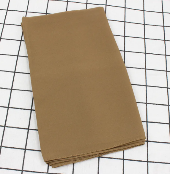 Elegant Pearl Chiffon Scarf - Solid Color Muslim Shawl (Women's)