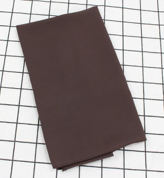 Elegant Pearl Chiffon Scarf - Solid Color Muslim Shawl (Women's)