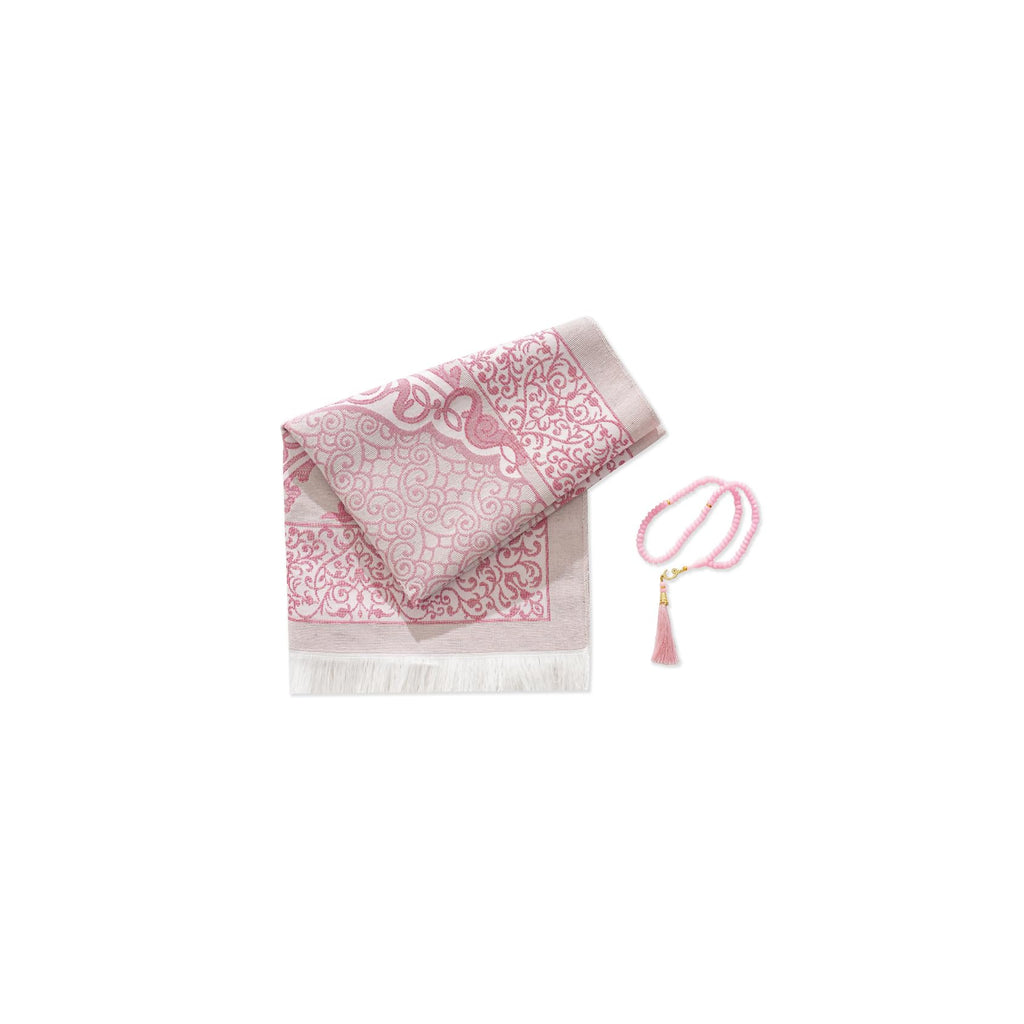 Prayer Mat Prayer Rug Muslim Prayer Rug Islamic Gifts Muslim Prayer Beads Portable Prayer Mat Praying Mat Islamic Gifts for Women My Salah Mat Muslim Gifts for Women Prayer Beads (Pink)