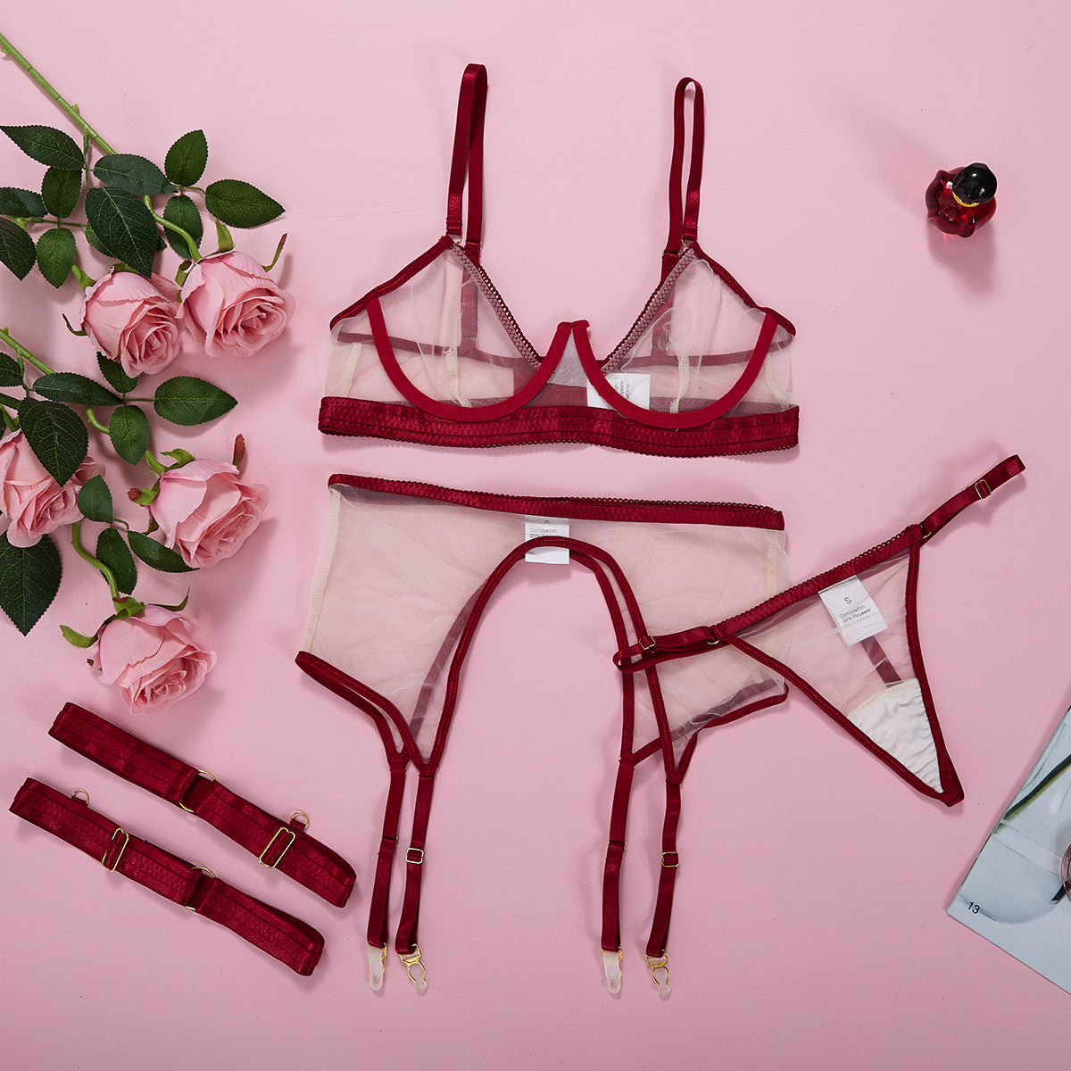 INS2022 Women's Lingerie Set - Sexy and Sheer Design
