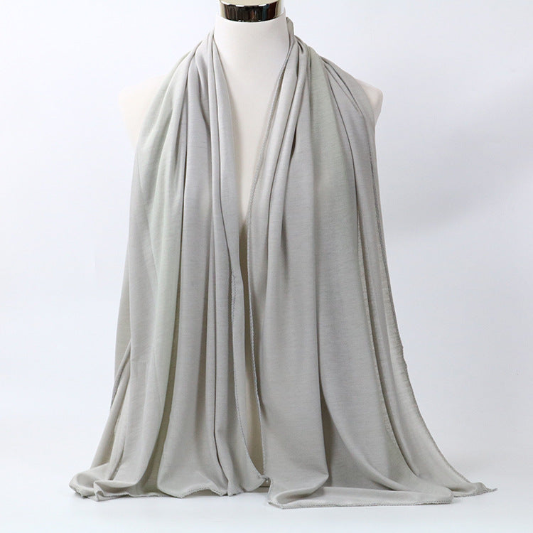 Solid Color Scarf and Shawl with Arab Headscarf