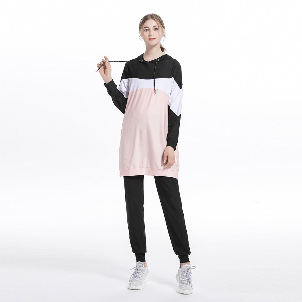 Middle Eastern Muslim Casual Hooded Tracksuit Set
