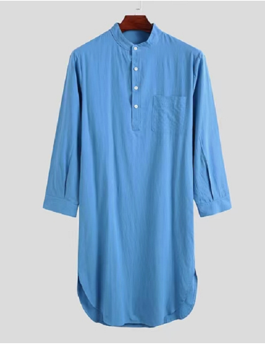 Middle Eastern Muslim Stand Collar Robe