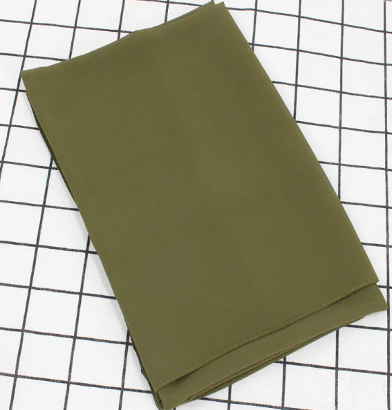 Elegant Pearl Chiffon Scarf - Solid Color Muslim Shawl (Women's)
