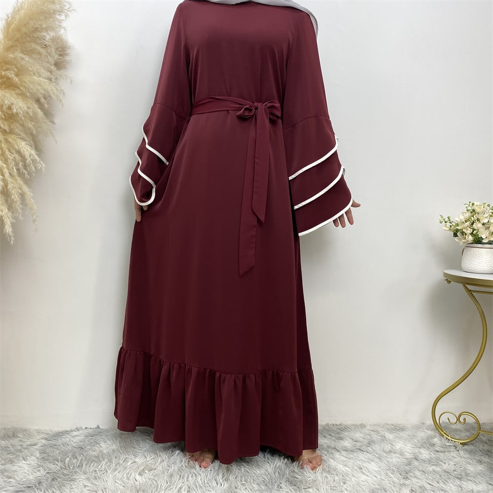 Muslim Women's Fashion Dress with Hem Design