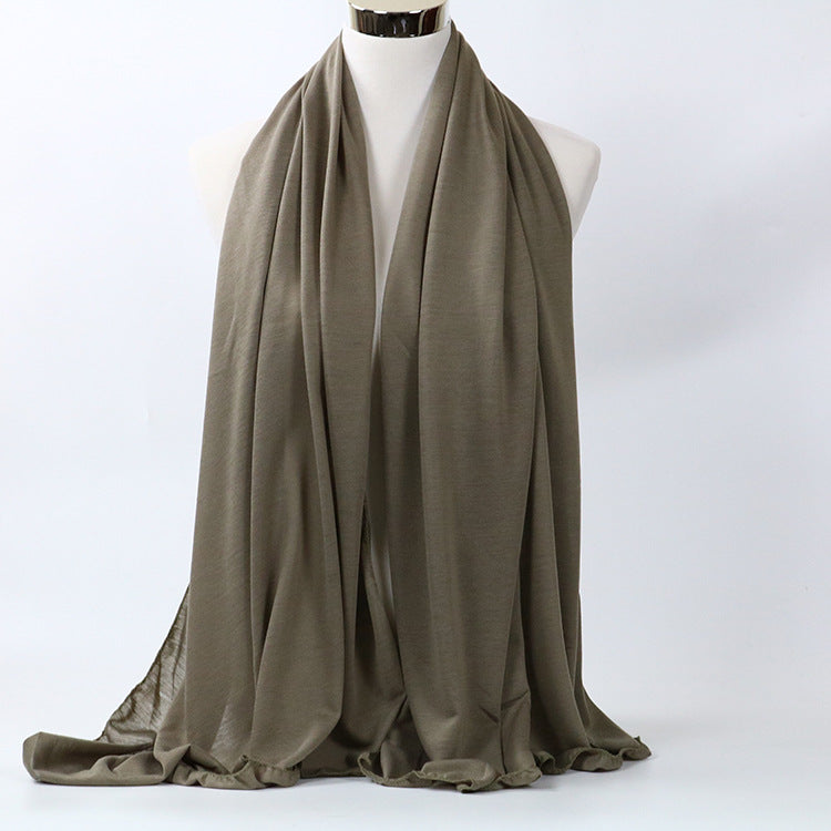 Solid Color Scarf and Shawl with Arab Headscarf
