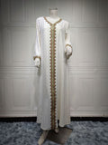 Summer Bronzing Dubai Gown for Muslim Women