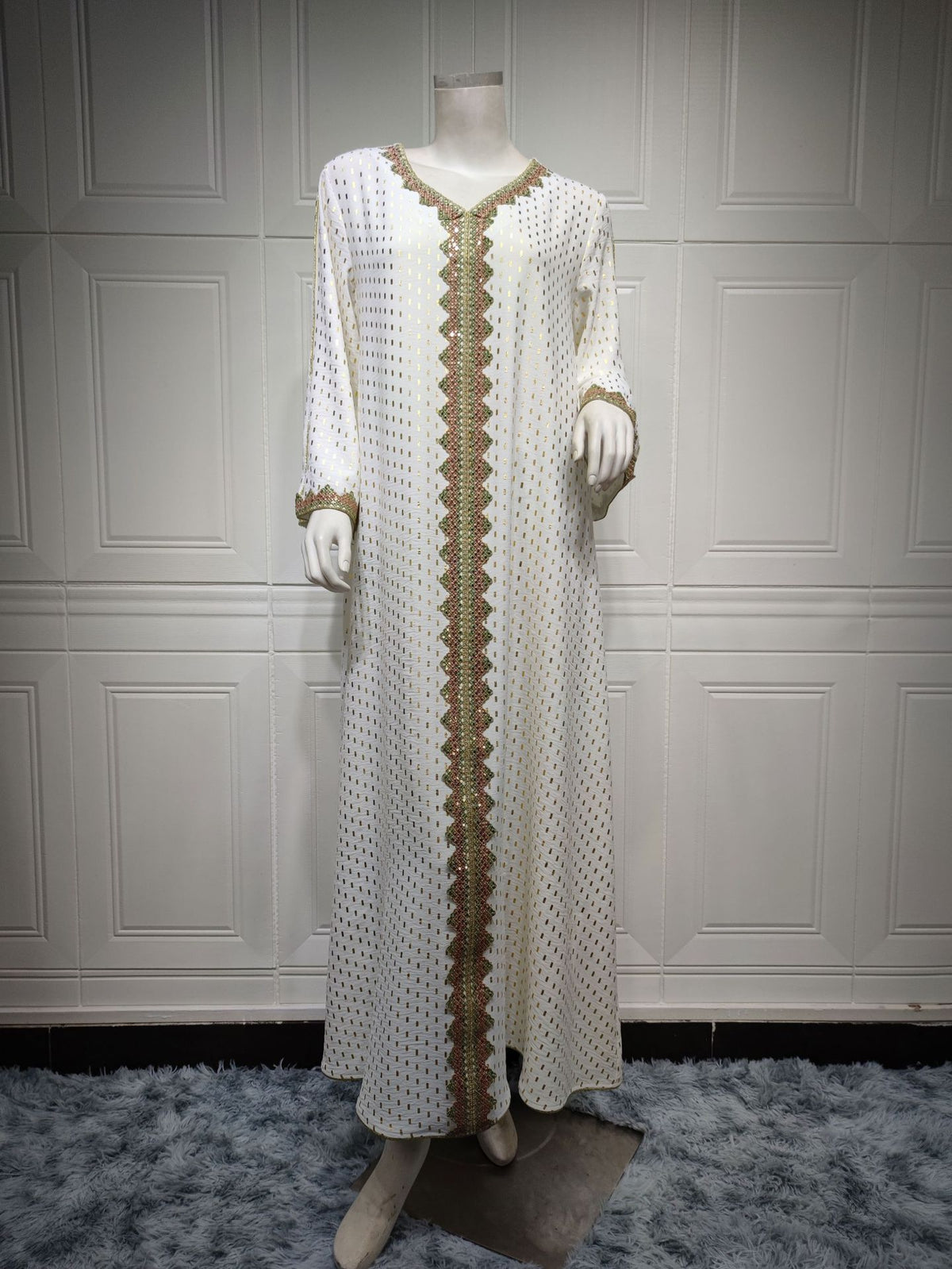Summer Bronzing Dubai Gown for Muslim Women