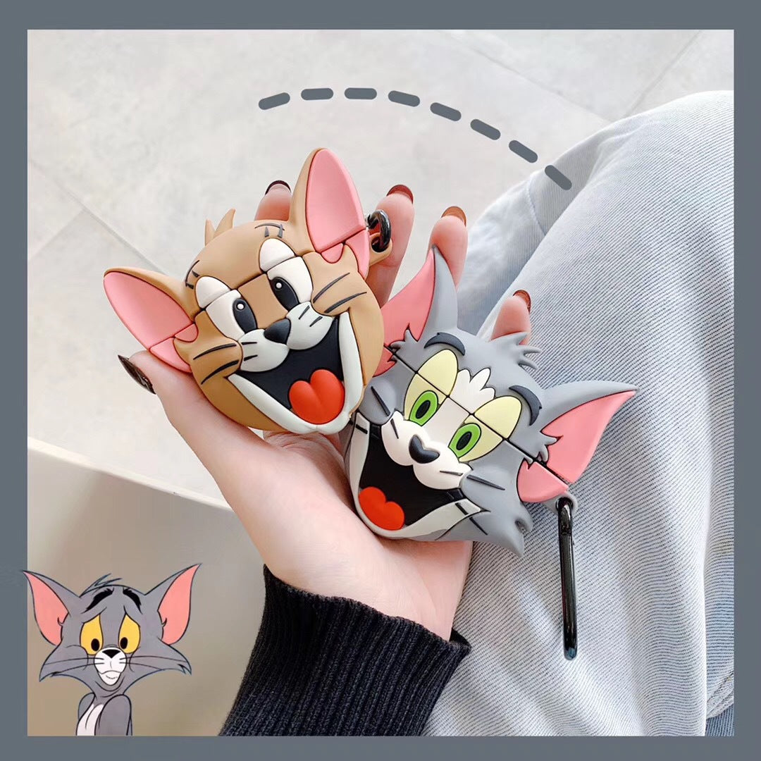 Silicone Earphone Case for Cartoon Tom and Jerry AirPods
