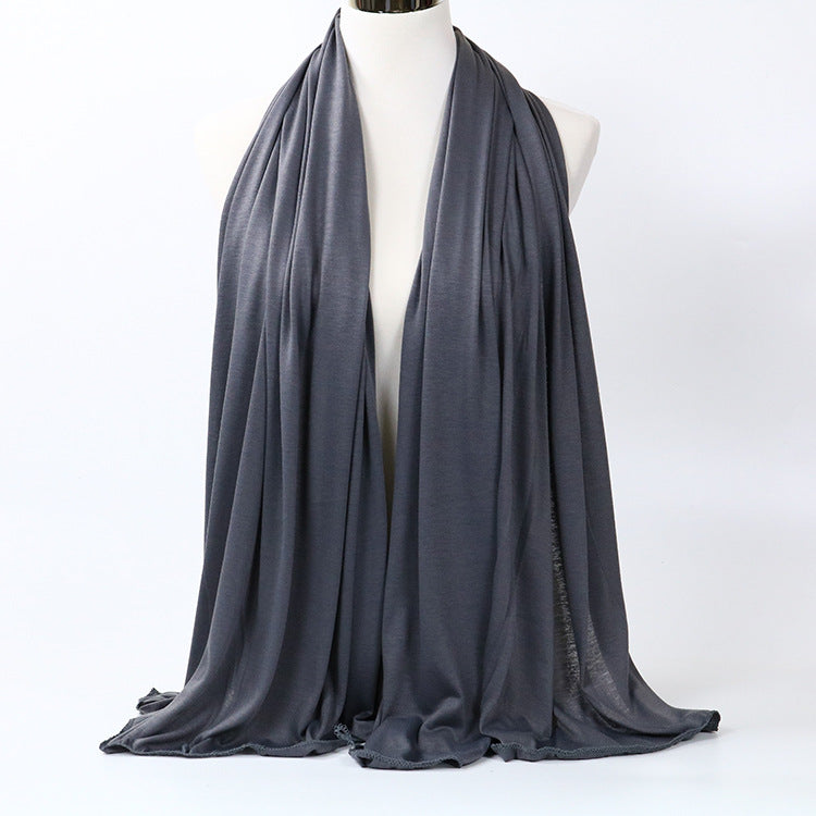 Solid Color Scarf and Shawl with Arab Headscarf