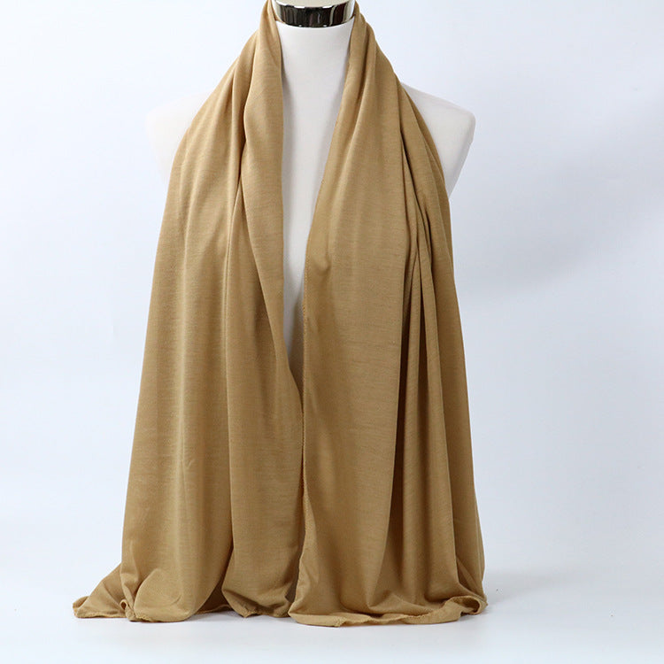 Solid Color Scarf and Shawl with Arab Headscarf