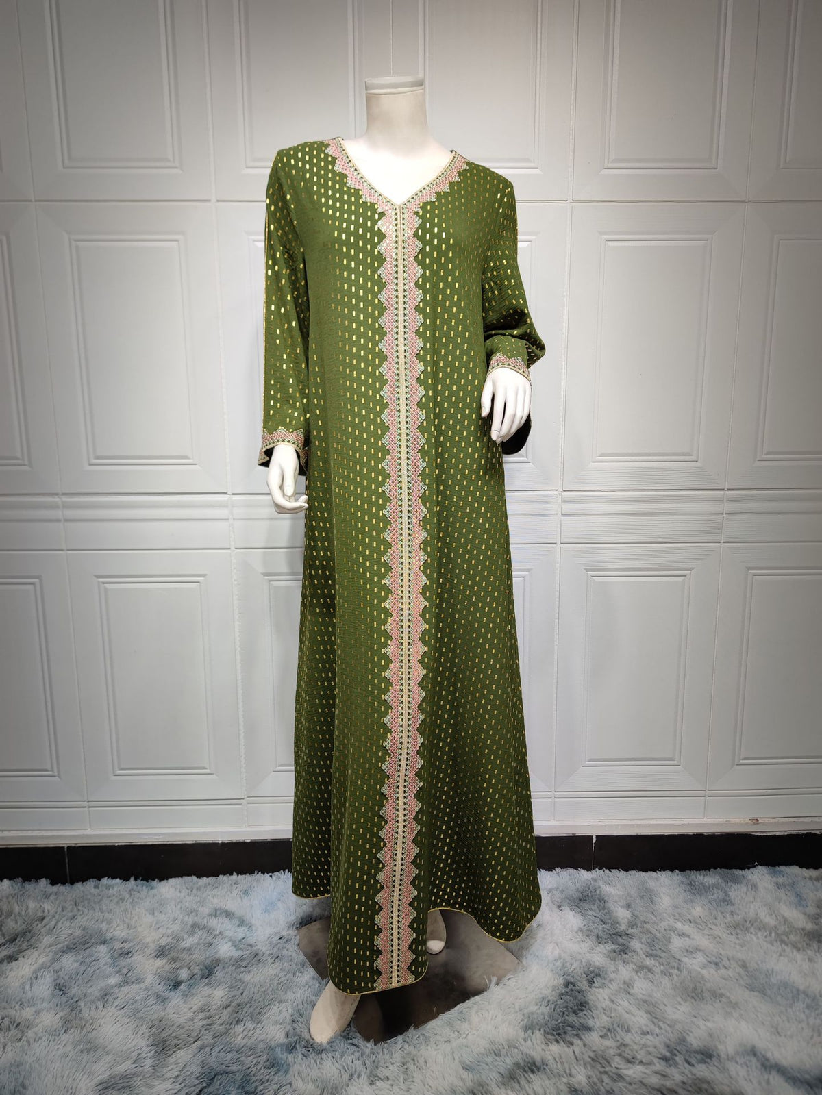 Summer Bronzing Dubai Gown for Muslim Women