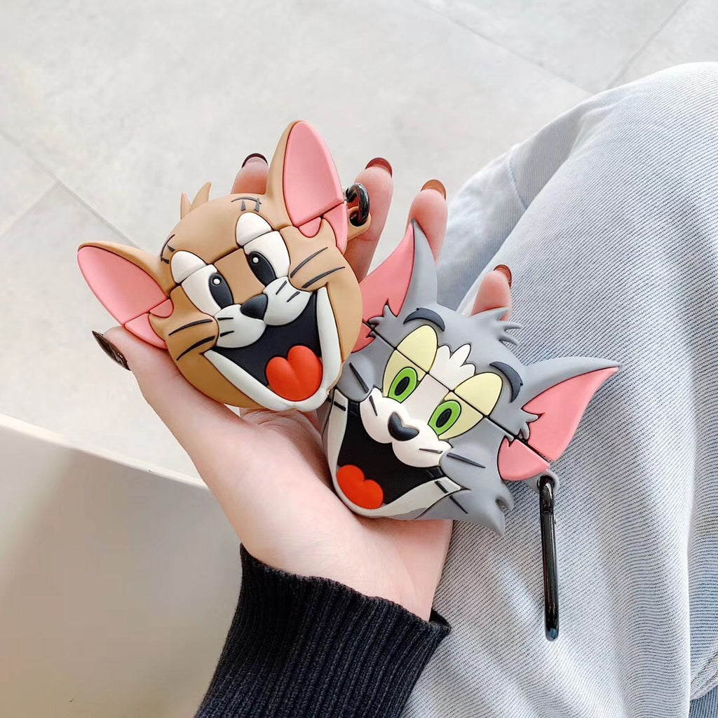 Silicone Earphone Case for Cartoon Tom and Jerry AirPods