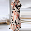 Vintage Maxi Dress for Muslim Women with Ruffles Hem