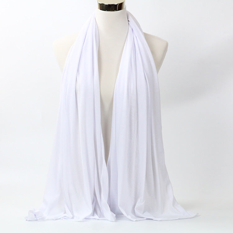 Solid Color Scarf and Shawl with Arab Headscarf
