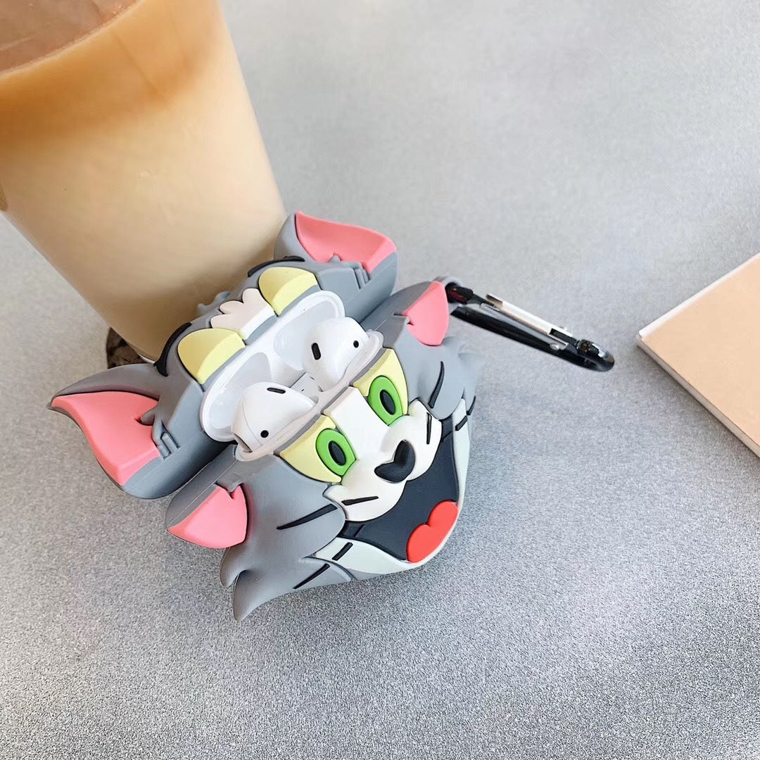 Silicone Earphone Case for Cartoon Tom and Jerry AirPods