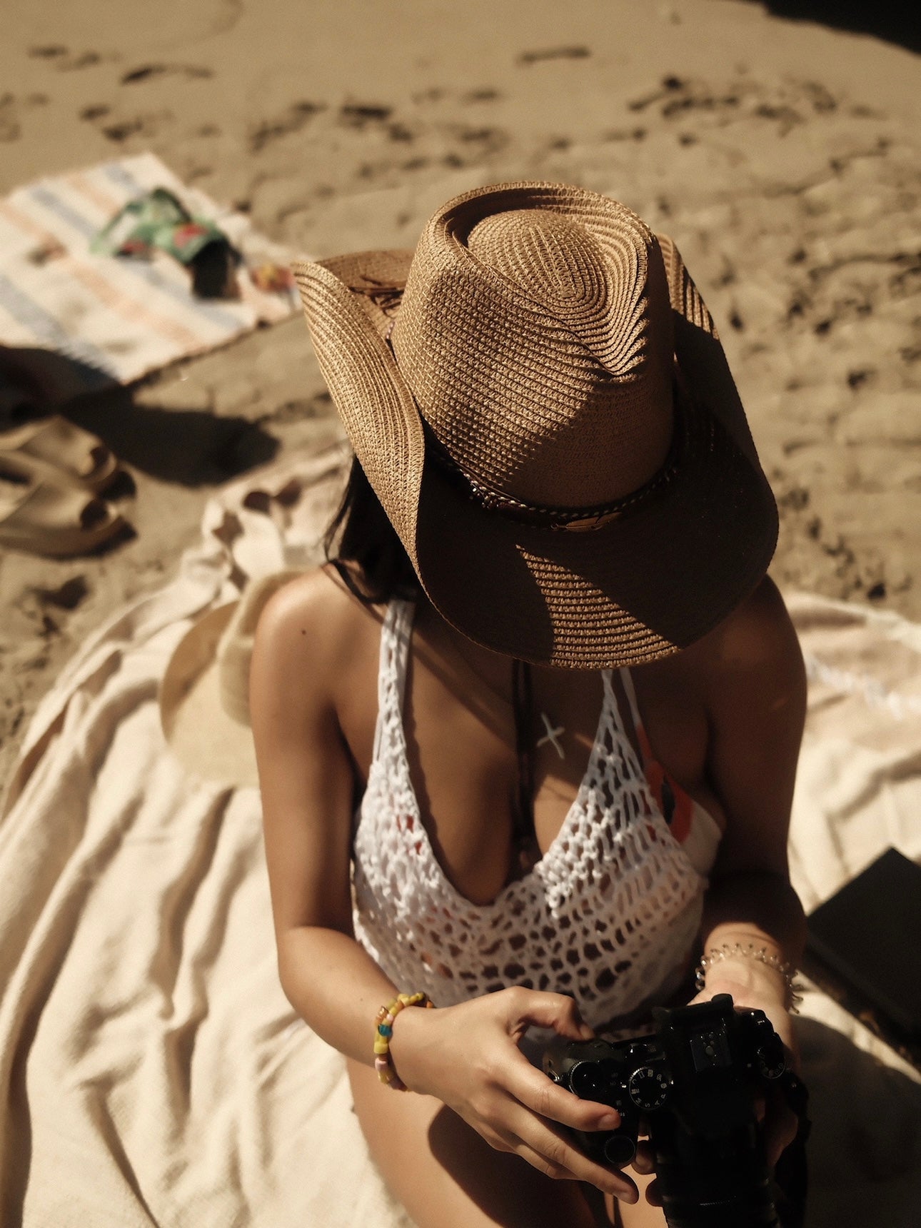 Whitewash Crochet Cover-Up Top