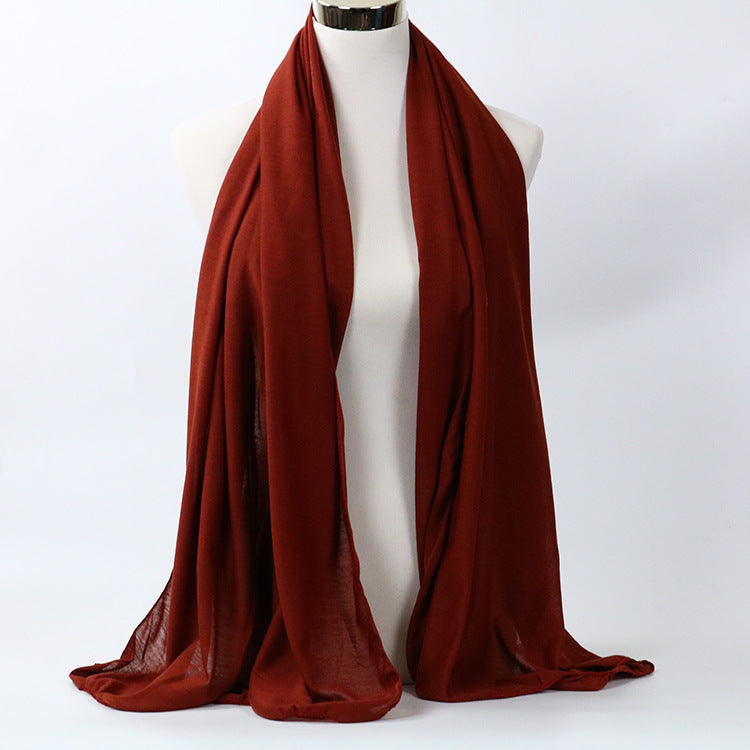 Solid Color Scarf and Shawl with Arab Headscarf
