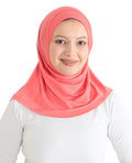 Prien Sport Instant Hijab For Women Muslim Cotton Turban Soft Head Scarf Ready To Wear Hijabs Prayer Clothes Islamic Wear (Brink Pink)