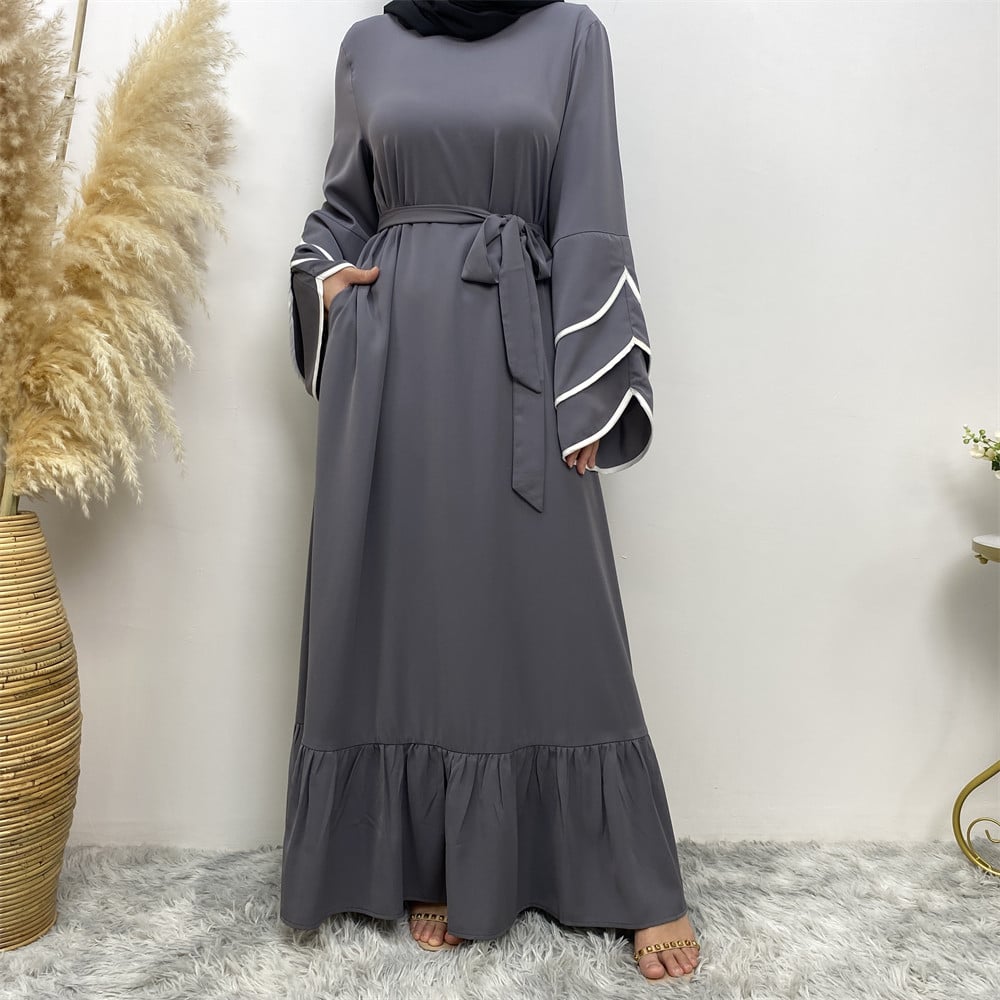 Muslim Women's Fashion Dress with Hem Design