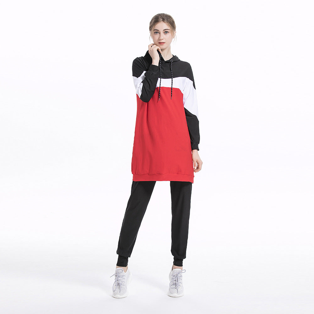Middle Eastern Muslim Casual Hooded Tracksuit Set