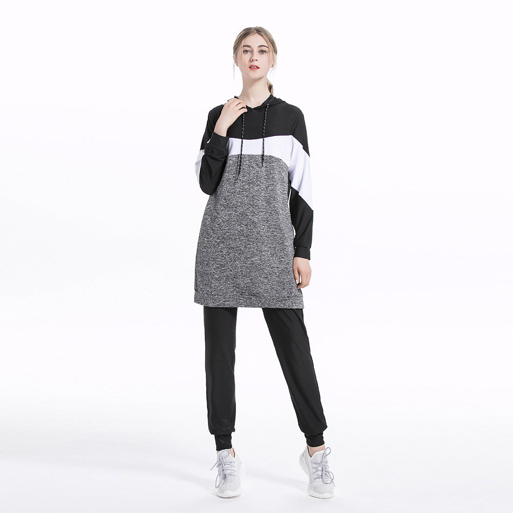 Middle Eastern Muslim Casual Hooded Tracksuit Set