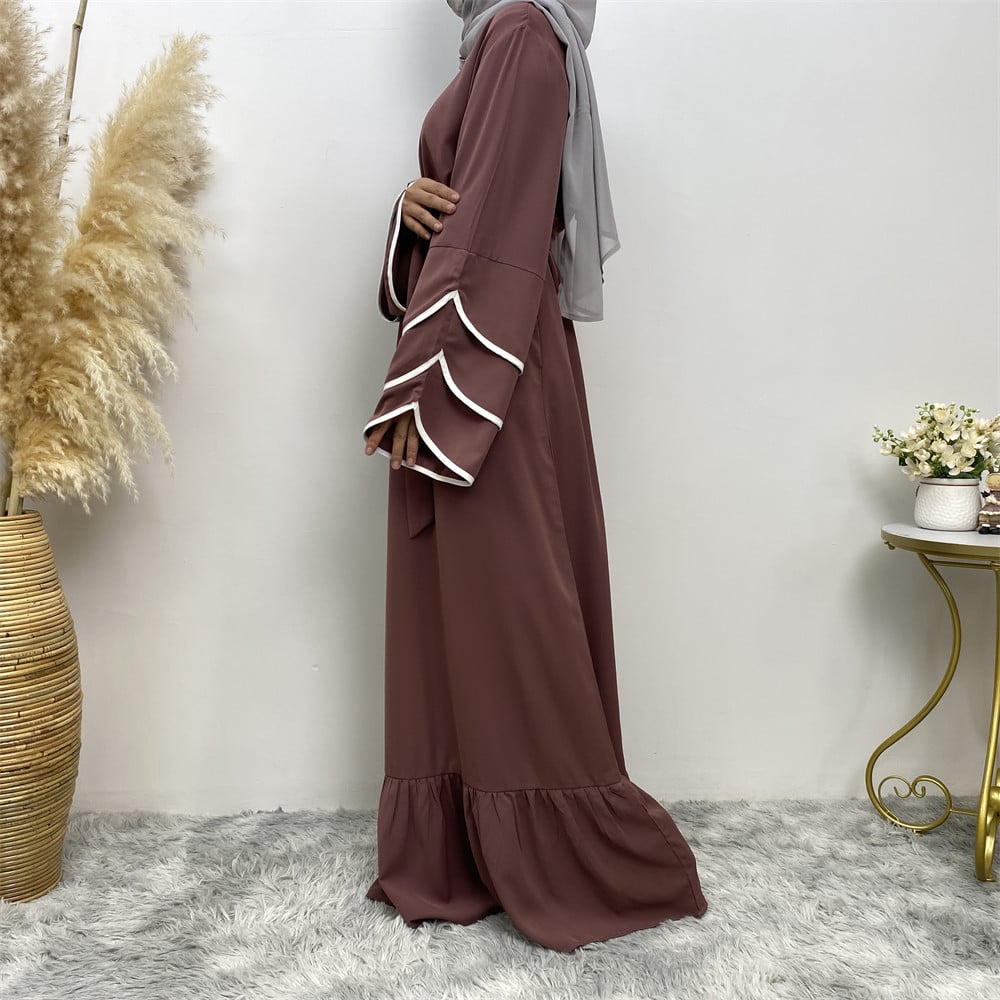 Muslim Women's Fashion Dress with Hem Design